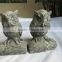 Vintage Inspired Carved AB Stone owl carving