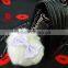 Round plush matel keyring for promotional