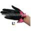 Red Wrist Length Factory Hot Sale Flower Design Satin Bride Gloves