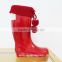women low heeled red sexy ladies over the knee boots with knitted collar