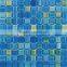 Blue color square glass mosaic tlie for swimming pool (PMC254017)