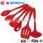 One Set 6pcs Heat Resistant Non-Stick Silicone Cooking Tools Coating Spatula Spoon Basting Brush Set Silicon Kitchenware