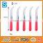 Different colorful plastic handle cheese knife set