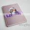 Handmade Luxury Silk Covor Wedding Guest Book with your own photo