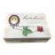 Custom Rose Paint rectangular Cosmetic Tin Box with Hinged lid
