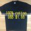 Short Sleeve Black T-shirt Cheap in Bulk Plain Less Than 1 Dollar for Promotion