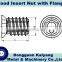 Insert Nut/ Insert Nut with flange (for wood); Bright(White)/Blue/Yellow Zinc Plated; Nuts and Bolts Size:M6, M8, M10