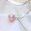 8.5-9mm AAA Round Natural Color Sterling Silver Freshwater Pearl Pendant
