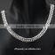 Alibaba High quality 6mm 8mm 10mm Men's Big chain 925 sterling silver necklace, curb silver necklace