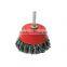 Twisted Cup Brass Coated Wire Industrial Brush