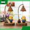 resin decorative cartoon Minions eye protection battery operated led study reading desk table night light lamp