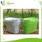 Green coated oval metal plant pots wholesale galvanized metal planter balcony flower pots