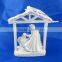 White Christmas Nativity Figures Hanging Ornament Nativity Set