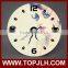 Sublimation logo printing DIY round shape wooden morden wall clock