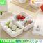 Transparent Plastic Grid Lunch Box Safe PP Food Container