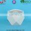 Modern style Geometry glazed white Ceramic Flower Plant Pot