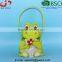 BSCI Audit factory beautiful non-woven felt frog shape basket, Easter decoration colorful baskets