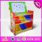 2015 New Kids Wooden Storage Organizer Toy,popular Children Wooden Storage Organizer, Storage Rack With Drawing Board WJ278568