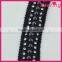 fashionable black tape rhinestone decorative trim for garment WTPE-055