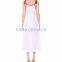 Customized Lady Apparel Embroidered Casual Bohemian-feel Tassel Cotton Dress(DQM047D)