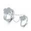 Yiwu factory direct cheap wholesale top quality romantic s925 double chained rings for women