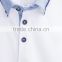 Custom logo bulk blank white kids polo shirts with denim collar