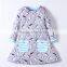 S33551W Girls Dresses Long Sleeve 2017 Enfant Animal Appliques Cute Dress