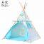 ShiJ Tipi Cotton Canvas Print Kids Teepee Tent