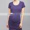 Striped Maternity Clothes Pregnant Women Dresses