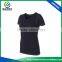 High quality basic design v-neck polyester / cation women's t-shirt