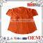 100% COTTON OEN SERVEICE LONG SLEEVE ORANGE PLAIN COLOUR HIVIS DRILL WORK SHIRT WITH MESH UNDERARM