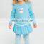 new coming stripe reindeer embroidery Christmas cotton baby outfits