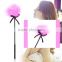 Erotic Handle Ribbon Pink Feather Flirt Stick Tickler Sex Toys for Woman