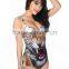 3D Digital Printed Women's Tiger Head Pattern Elastic Swimwear