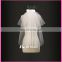 A09 Cheap Price Short Front and Long Back Plain Tulle Fabric Bridal Veil For Wedding