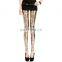 2017 golden fish and snake skin print fitness leggings for evening club sexy fashion women
