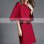 purple cape sleeve wool worsted winter coat two piece set coat wholesale oem odm