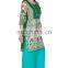 Printed woman latest cotton tunics design Knee length round neck manufacturer India