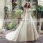 Wholesale Sweetheart Sleeveless Lace-Up Champagne Wedding Dresses SQS039