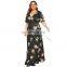 LAITE D2120 Autumn women elegant casual dresses women floral printed plus size dresses