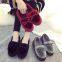 Cotton slippers female bag with winter home non-slip thickening warmth soft bottom month shoes indoor floor edamame beanie shoes