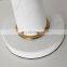 Slim metal luxury copper table lights marble side table lamps for bedroom