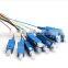 High Performance SM 12 Core SC Single Mode  Fiber Optic Patch Cord Pigtail