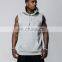 Wholesale customized gym tank tops breathable sweat absorption hooded pullover vest