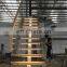 Modern interior straight wooden mono stringer staircase design