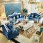 Royal Antique  Flannel Fabric Leather Couch Living Room Sofa Set Furniture In Prefab House