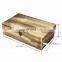 Dark Torched Wood Double Bottle Wine Case Top Handle wood wine box Brown