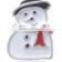 snowman globe floating charm