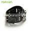Mens Gothic Punk Rock Chain Skull Bullets Black Leather Watch LVB227