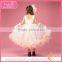 2015 high quality Milk yellow kids long feather girl dress for sale